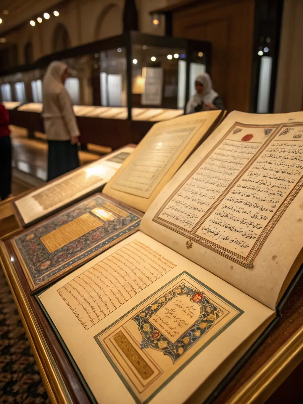 A photograph showcasing a special collection of rare books and manuscripts, highlighting their historical significance.